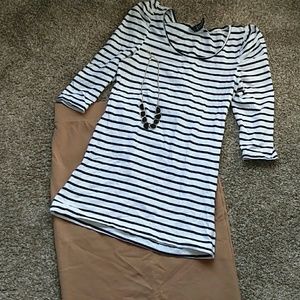 H&M striped top size 8